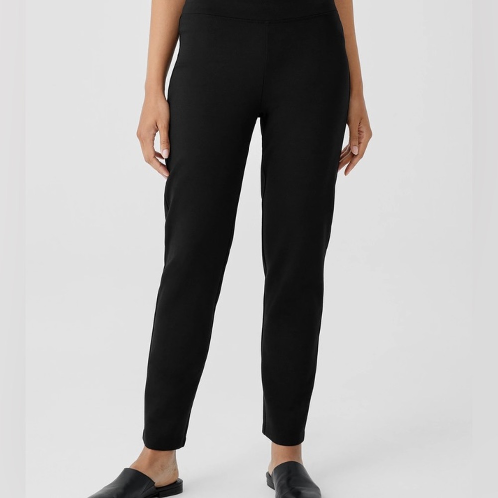 NWOT EILEEN FISHER Pull-on Slim Pant, Black, Size S